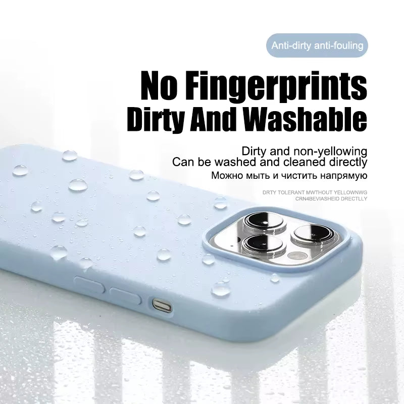 Original Liquid Silicone Phone Case for Iphone 15 14 11 12 13 Pro Max XR XS 7 8 plus SE Luxury Shockproof Back Cover Accessories