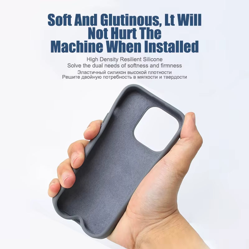 Original Liquid Silicone Phone Case for Iphone 15 14 11 12 13 Pro Max XR XS 7 8 plus SE Luxury Shockproof Back Cover Accessories