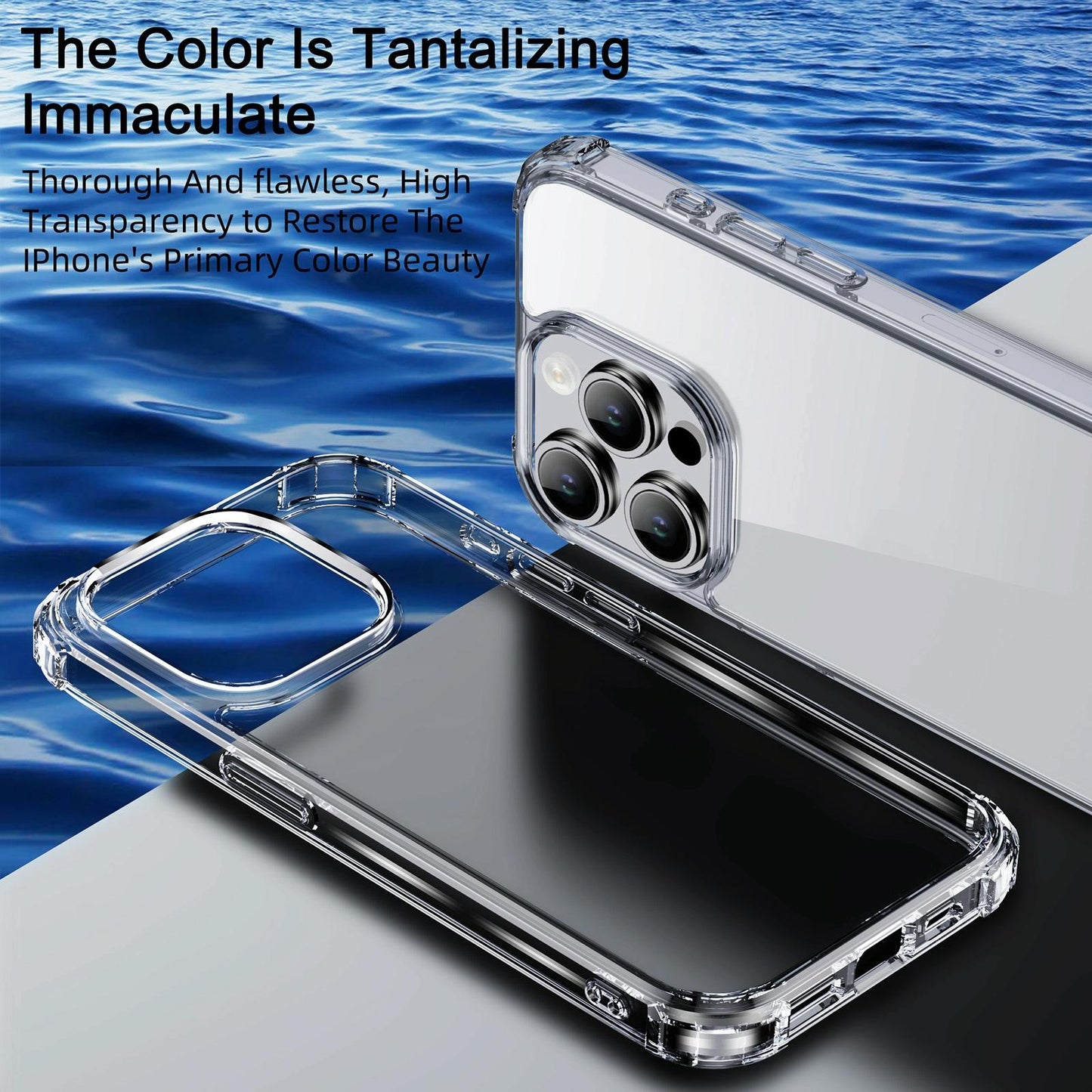 NNEIDS Crystal Clear Shockproof Phone Case For Iphone 15 By Ipaky
