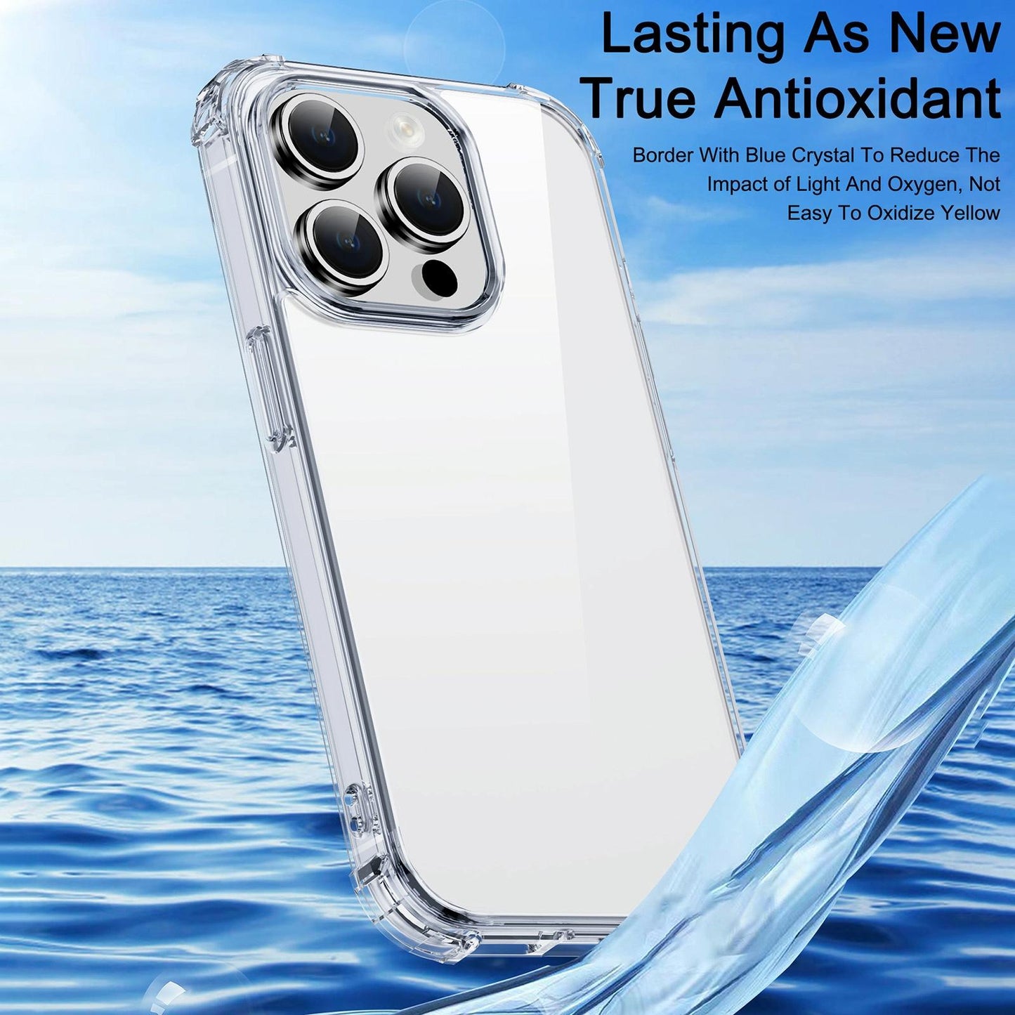 NNEIDS Crystal Clear Shockproof Phone Case For Iphone 15 By Ipaky