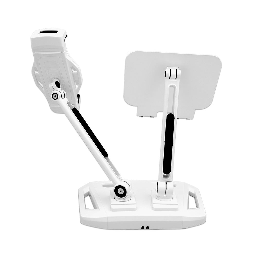 NNEDSZ Universal and Adjustable Double Arm Stand Holder White-1