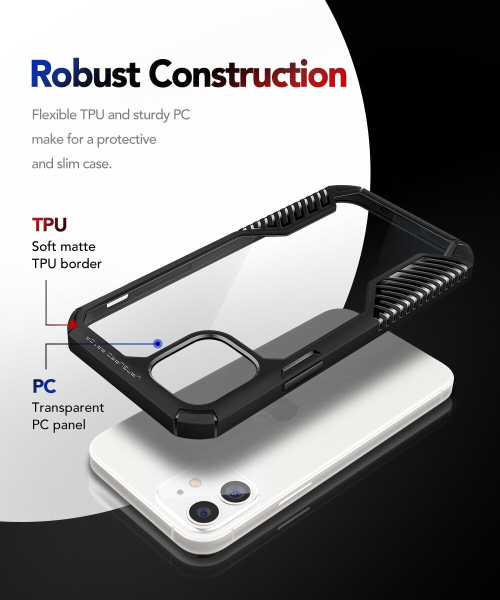 Case for iPhone 12 Mini 5.4 Inch Vanguard Armor Designed Durable Drop Protection Shockproof Phone Case for iPhone 12 Mini