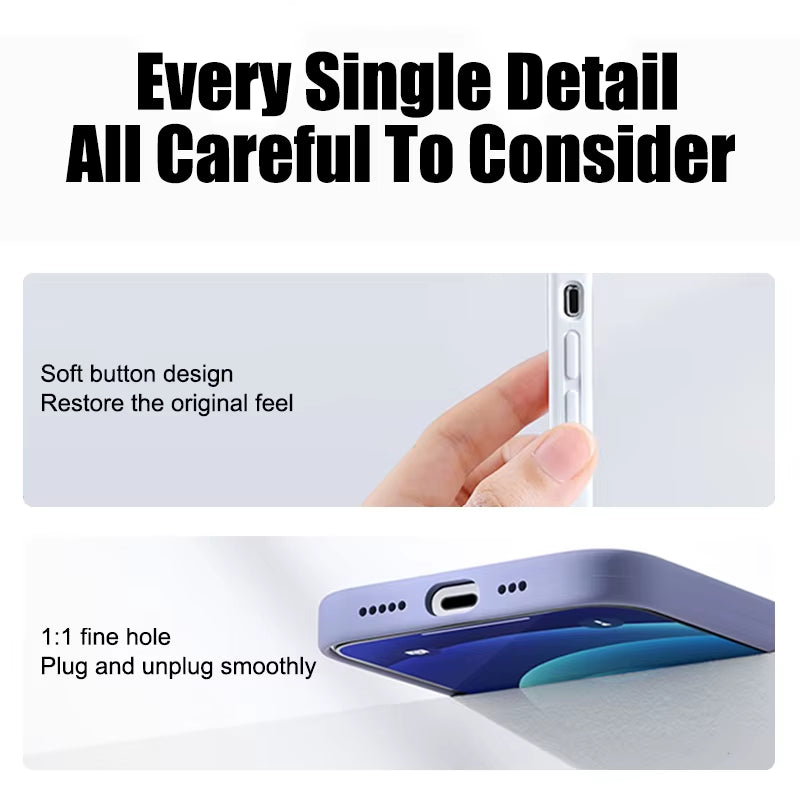 Original Liquid Silicone Phone Case for Iphone 15 14 11 12 13 Pro Max XR XS 7 8 plus SE Luxury Shockproof Back Cover Accessories