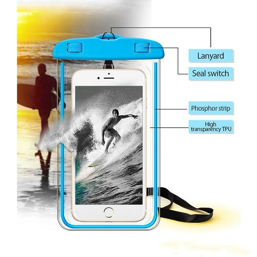 Universal Waterproof Beach Bag Case For iPhone 7 X XR case Luminous