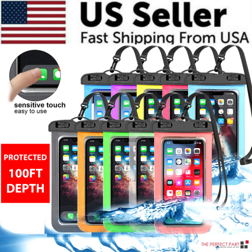 3 Pack Waterproof Floating Cell Phone Pouch Dry Bag Case Cover For